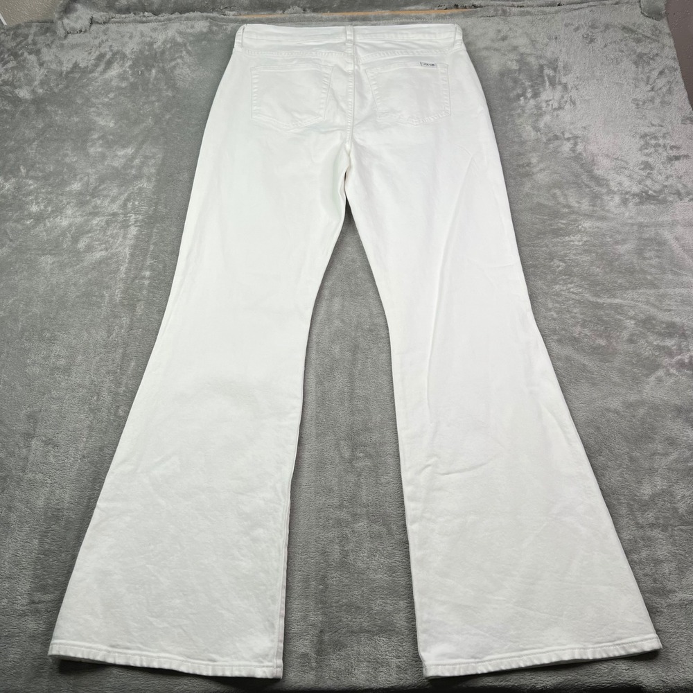 Joe's High-Rise Flare Jeans Womens 32 White Solid Stretch Denim Flare Leg - Picture 3 of 15